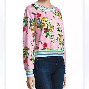 Milly Floral Tyler Sweatshirt size M pink casual